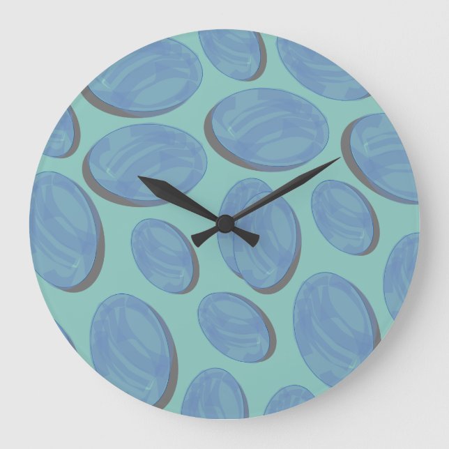 Grande Horloge Ronde Rainy Drops 3D Illustration (Recto)