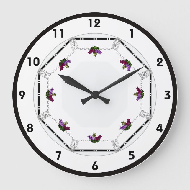 Grande Horloge Ronde Raisins Art déco (Recto)