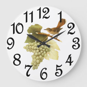 Grande Horloge Ronde Raisins de Riesling doré