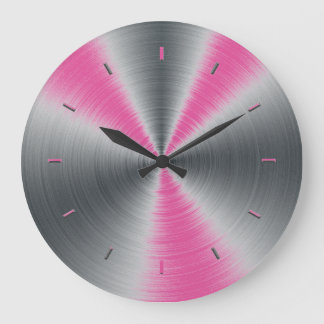 Grande Horloge Ronde Raspberry Pink Overtones