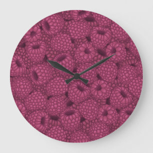 Grande Horloge Ronde Raspberry Vintage : Sweet Wrap Design.