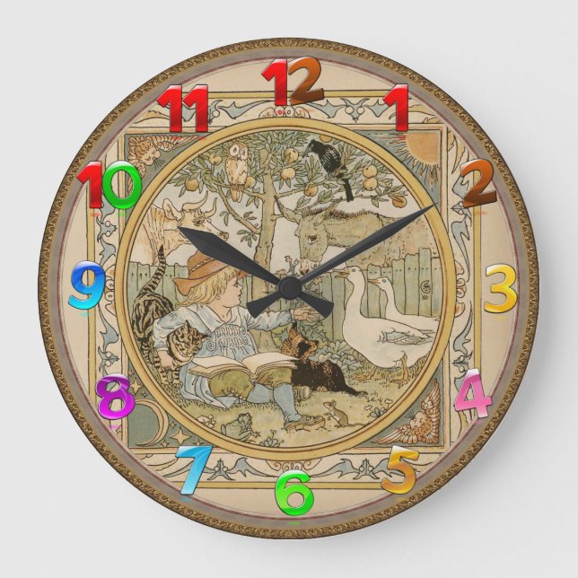 Grande Horloge Ronde Reading fun Wall Clock (Recto)