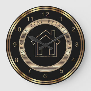 Grande Horloge Ronde Real Estate Design in Gold and Black