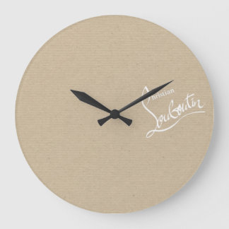 Grande Horloge Ronde Red Bottoms Stilettos chaussures talons kraft boît