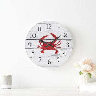 Grande Horloge Ronde Red Crab