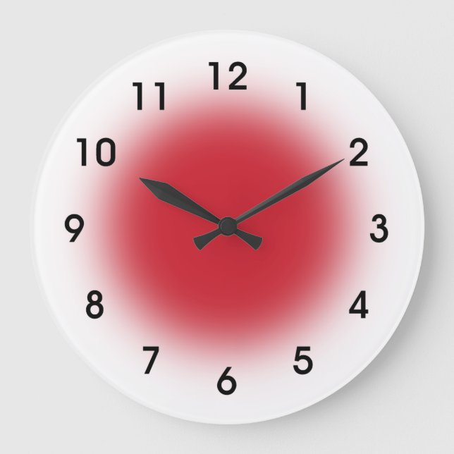 Grande Horloge Ronde Red Faced Kitchen Clock from Youbeaut Designs. (Recto)