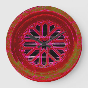 Grande Horloge Ronde red medieval windock clock