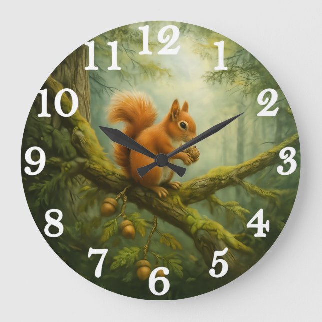 Grande Horloge Ronde Red squirrel in enchanted woodland (Recto)