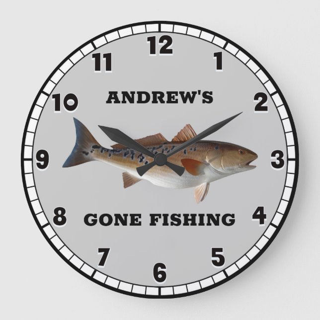 Grande Horloge Ronde Redfish Custom Large Clock (Recto)