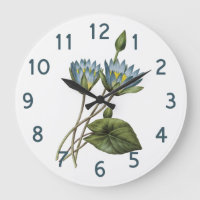 Redoute bleu Lotus Floral Watercolor