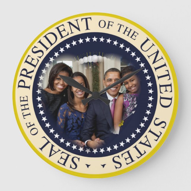 Grande Horloge Ronde Réelection du président Obama 2012 (Recto)