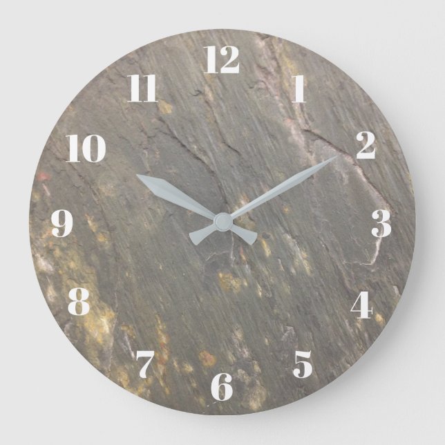 Grande Horloge Ronde Regard en ardoise verte (Recto)