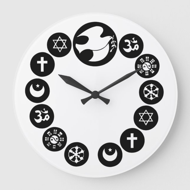 Grande Horloge Ronde Religions du monde (Recto)