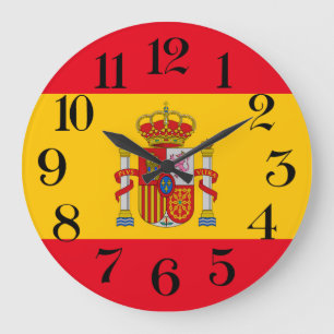 Grande Horloge Ronde reloj de pared bandera de España