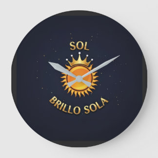 Grande Horloge Ronde Reloj Redondo Grande con Logo Sol Brillo Sola