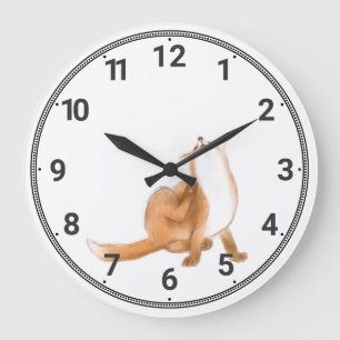 Grande Horloge Ronde Ren qui gratte