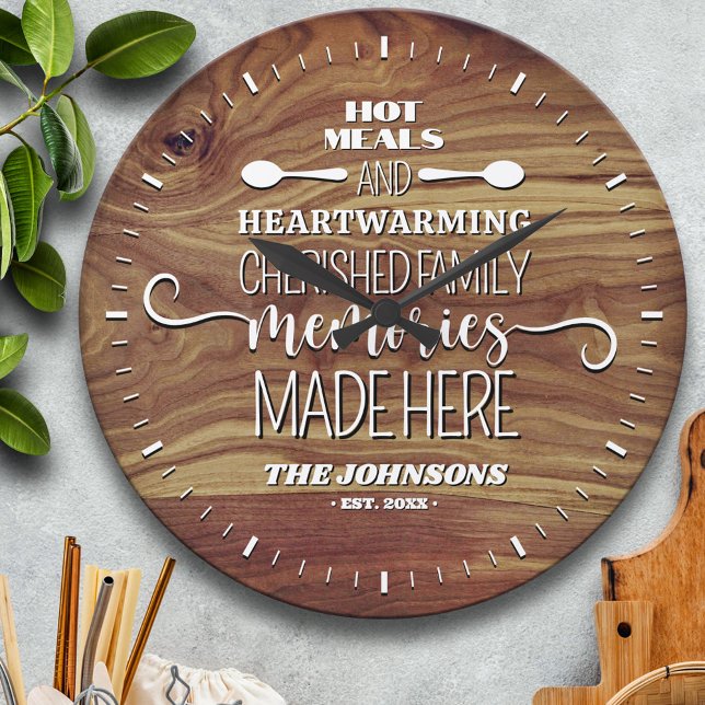 Grande Horloge Ronde Repas chauds Souvenirs chauds Cuisine personnalisé (Créateur téléchargé)