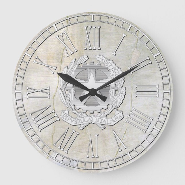 Grande Horloge Ronde Représentation Plastique Vintage République italie (Recto)