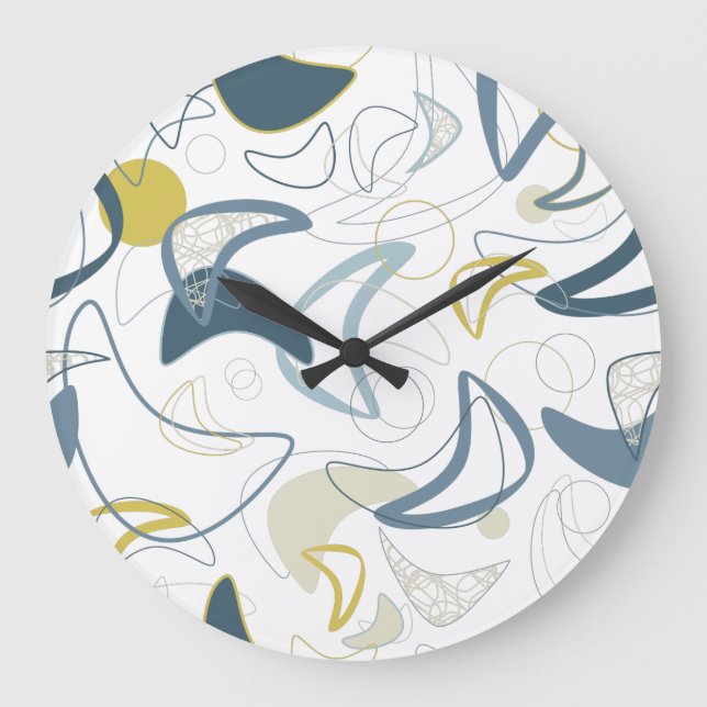 Grande Horloge Ronde Rétro Boomerang ! (Recto)