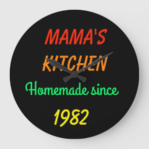 Grande Horloge Ronde Rétro FAUX Enseigne au néon de la cuisine maison d
