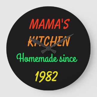 Grande Horloge Ronde Rétro FAUX Enseigne au néon de la cuisine maison d