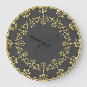 Grande Horloge Ronde Retro Gold Large Clock
