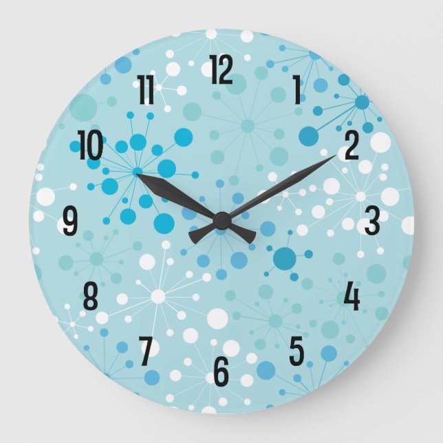 Grande Horloge Ronde Rétro Wall Clock (Recto)