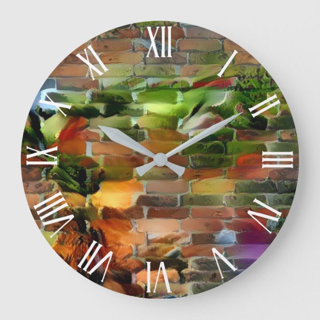 Grande Horloge Ronde Rêve d'art du mur de la nature (Recto)