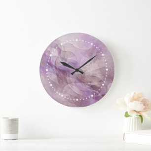 Grande Horloge Ronde Rêve de lavande Tourbillon lilas Mauve lavande
