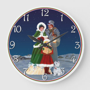 Grande Horloge Ronde Réveillon de Noël