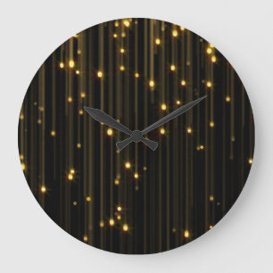 Grande Horloge Ronde Rideau de lumière de pluie de Parties scintillant
