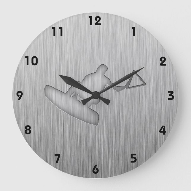 Grande Horloge Ronde Robebarder brushed metal-look (Recto)
