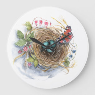 Grande Horloge Ronde Robin Nest