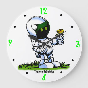 Grande Horloge Ronde Robot d'Asimo