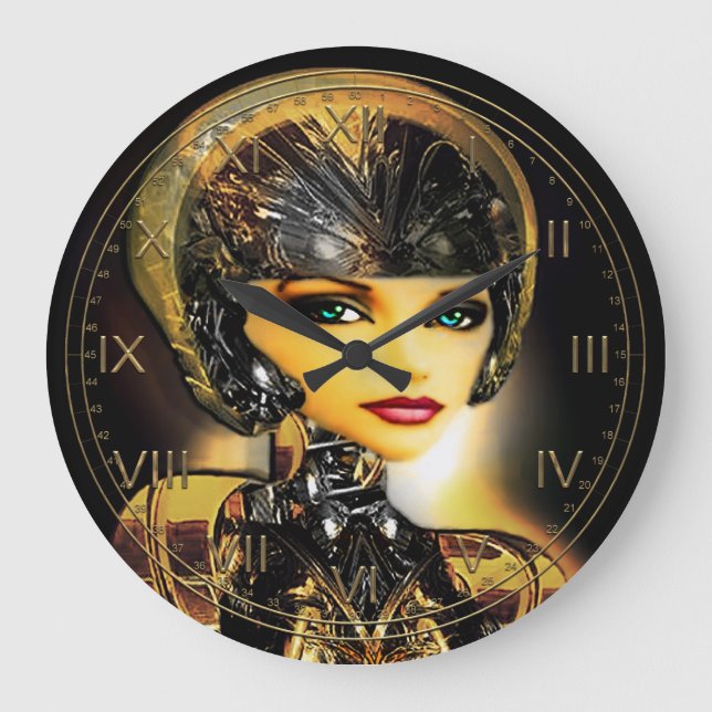 Grande Horloge Ronde Robotica Cyborg Babe (Recto)
