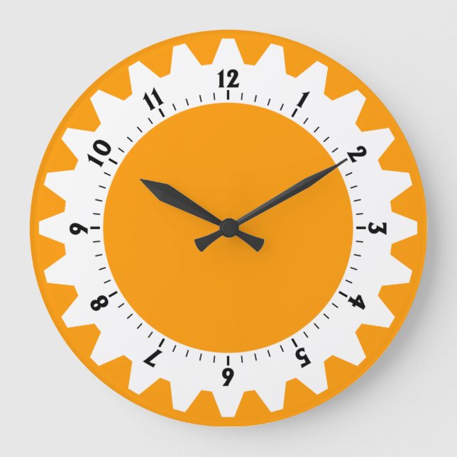 Grande Horloge Ronde Robuste 01 - Orange jaune (Recto)