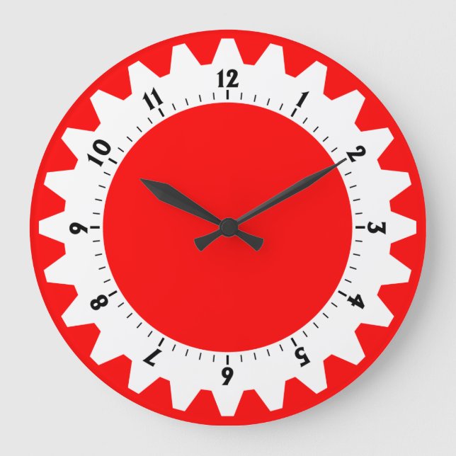 Grande Horloge Ronde Robuste 01 - Rouge (Recto)