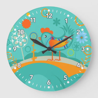 Grande Horloge Ronde Rooster Chick