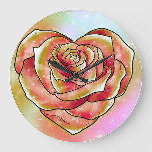 Grande Horloge Ronde Rose