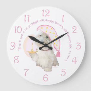 Grande Horloge Ronde Rose de Goodnight