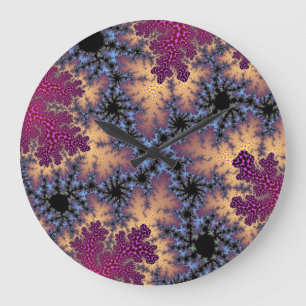 Grande Horloge Ronde Rose et Peach Speckle