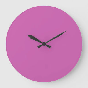 Grande Horloge Ronde Rose pourpre (couleur solide)