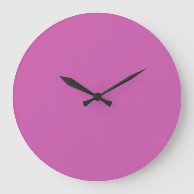 Grande Horloge Ronde Rose pourpre (couleur solide) (Recto)