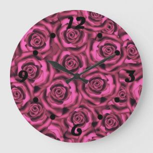Grande Horloge Ronde Rose rose
