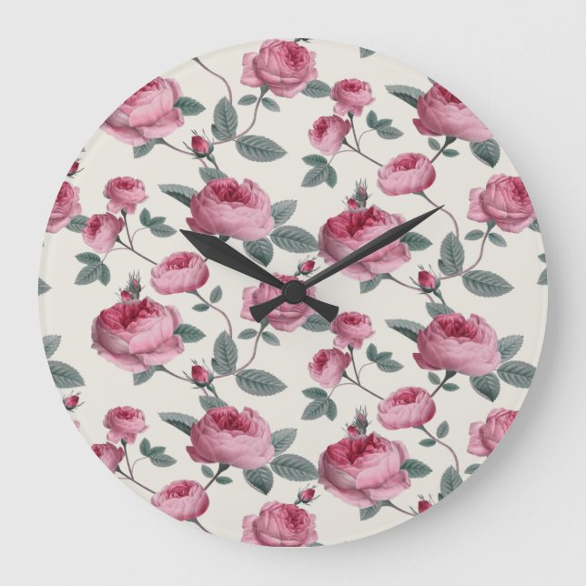 Grande Horloge Ronde Roses roses (Recto)
