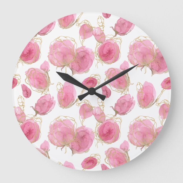 Grande Horloge Ronde Roses roses (Recto)