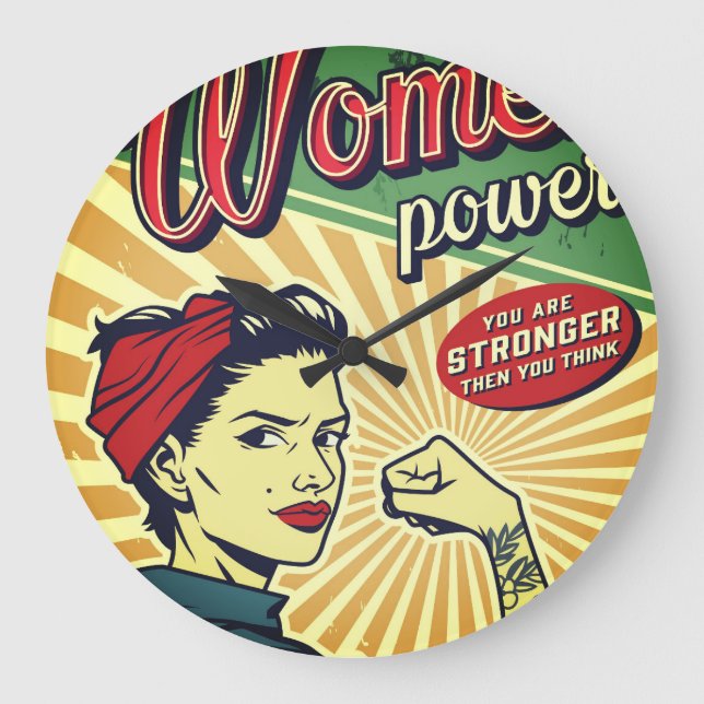 Grande Horloge Ronde Rosie The Riveter  Large Clock (Recto)