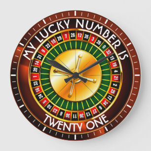 Grande Horloge Ronde Roue de roulette de casino avec votre nombre