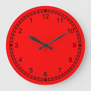 Grande Horloge Ronde Rouge