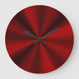 Grande Horloge Ronde Rouge brillant